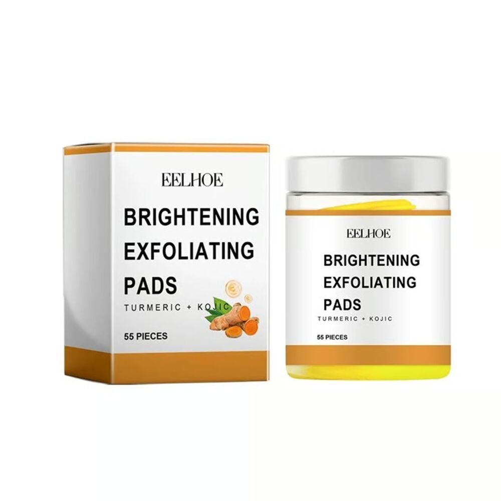 Brightening Exfoliating Pads- Turmeric + Kojic, 3 pack bundle